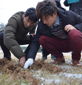 土壌サンプリングによる放射性物質測定