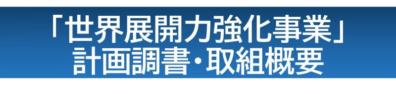 「大学の世界展開力強化事業」計画調書